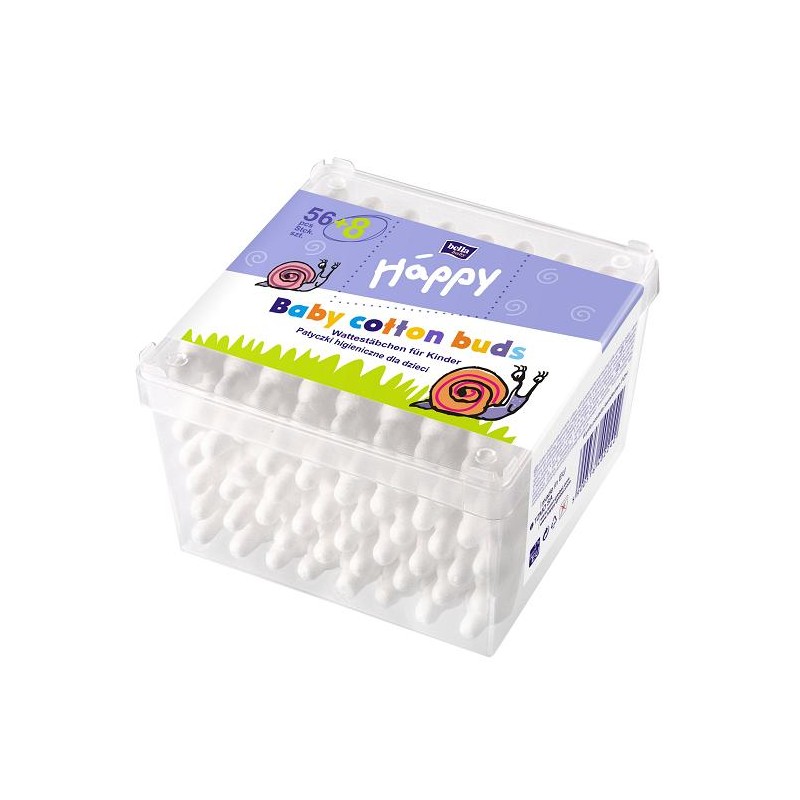 BELLA HAPPY Patyczki papierowe higieniczne 56+8 szt. BELLA HAPPY Patyczki papierowe higieniczne 56+8 szt.