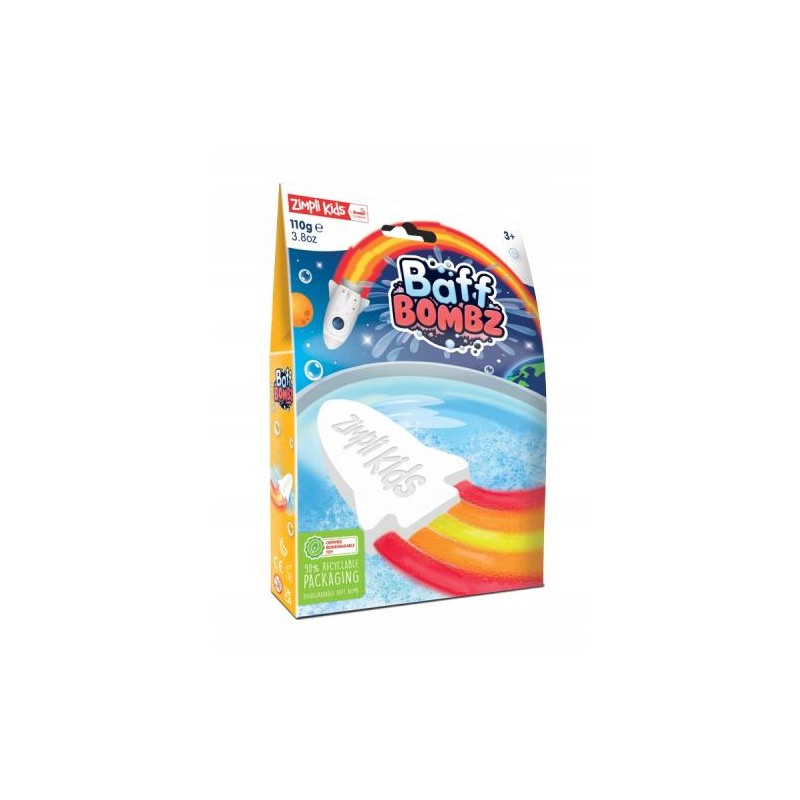 Rakieta do kąpieli zmieniająca kolor wody, Rainbow Baff Bombz, 3+, Zimpli Kids