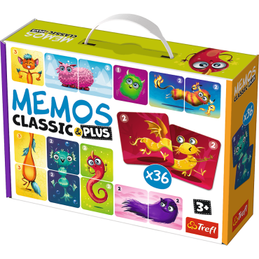 TREFL 02273 Gra Memos Classic&plus Urocze potworki