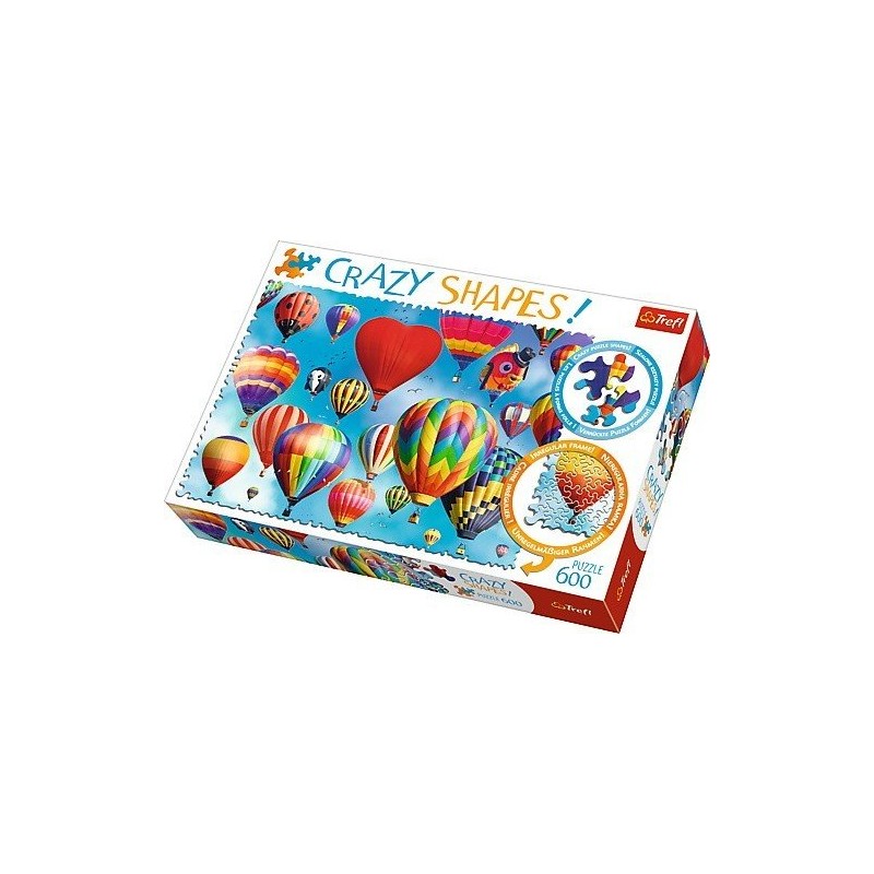 TREFL 11112 Puzzle 600 Crazy Shapes Kolorowe balony