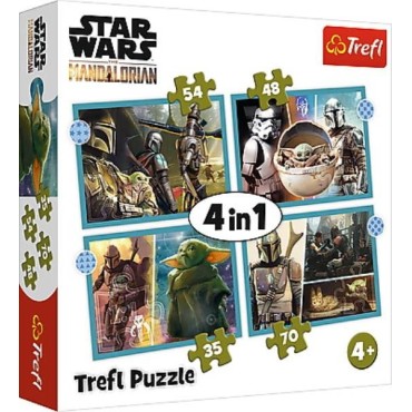 TREFL 34397 Puzzle 4w1 Mandalorian