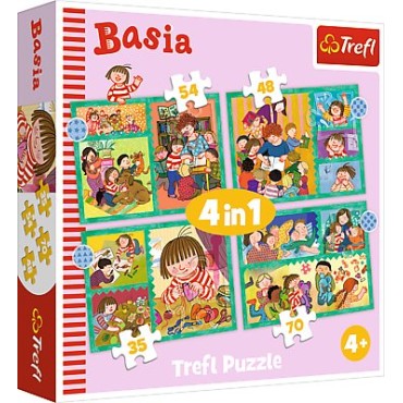 TREFL 34606 Puzzle 4w1 Przygody Basi