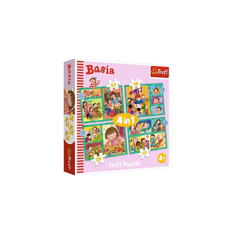 TREFL 34606 Puzzle 4w1 Przygody Basi