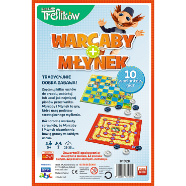 TREFL 01920 Gra Warcaby/Młynek Trefliki