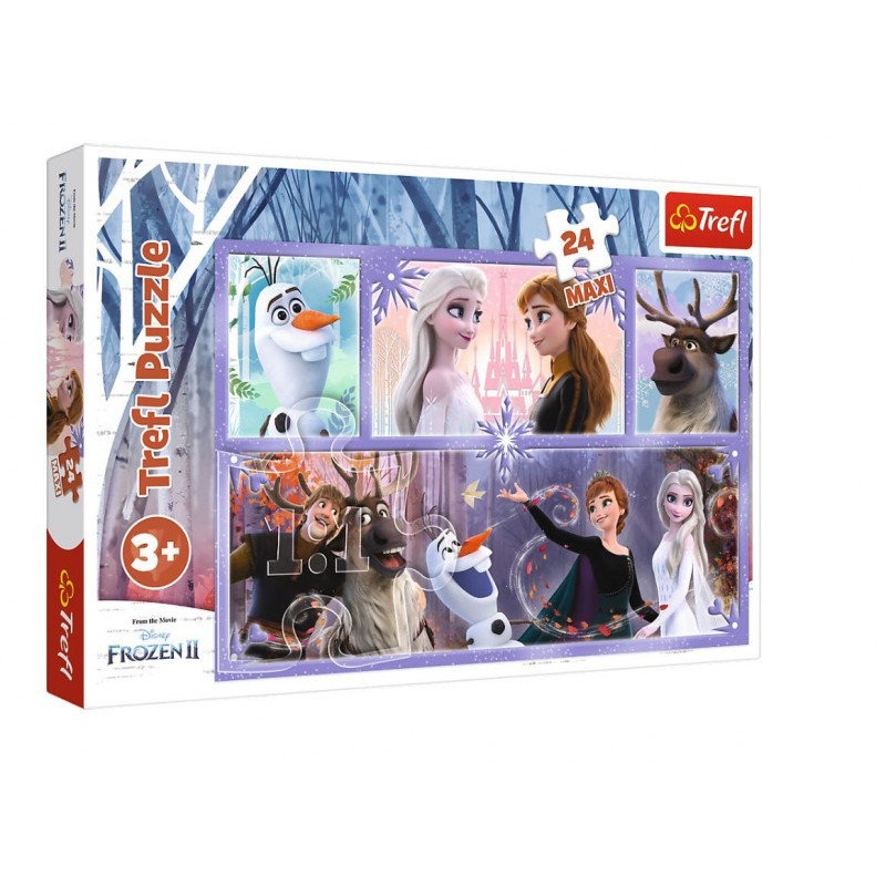 TREFL 14345 Puzzle 24 MAXI Świat pełen magii Disney Frozen