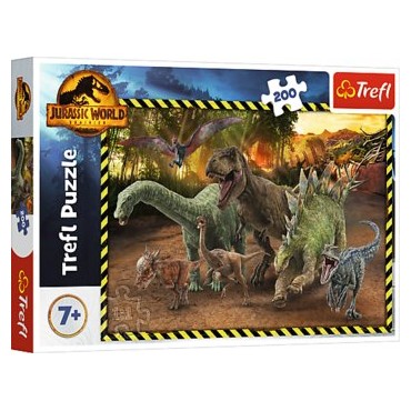 TREFL 13287 Puzzle 200 Dinozaury z Parku Jurajskiego