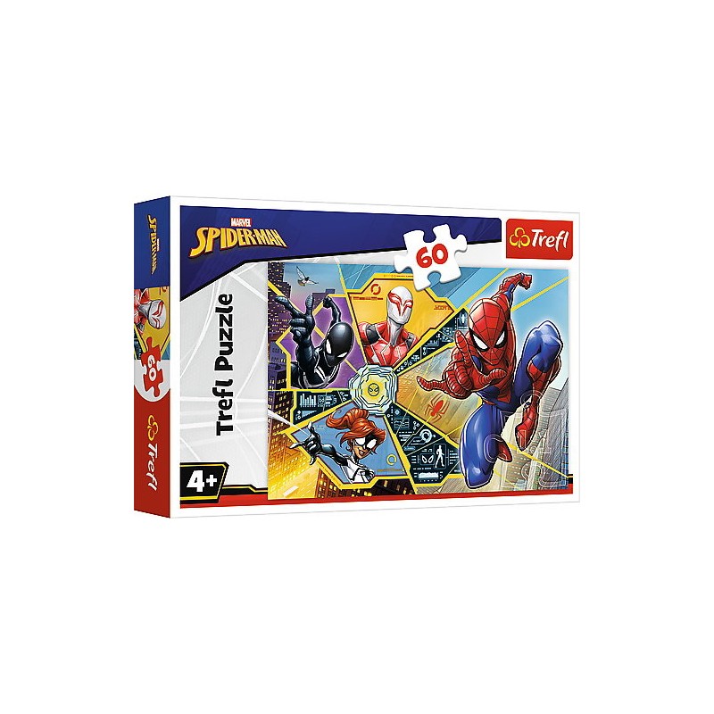 TREFL 17372 Puzzle 60 W sieci Disney Spiderman