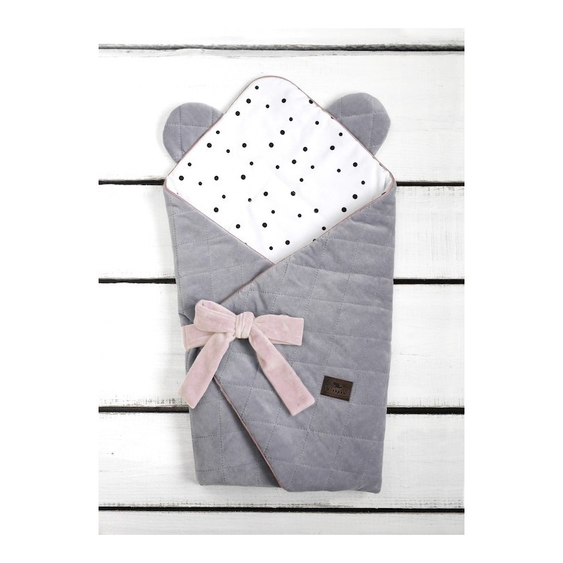 Sleepee, Rożek niemowlęcy Royal Baby Grey/Pink