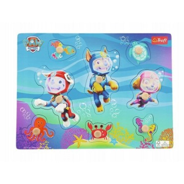 TREFL 61631 Zabawka drewniana - Puzzle medium Paw Patrol