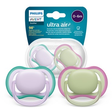 AVENT SCF085/24 Smoczek Ultra Air 0-6m fiolet/zieleń