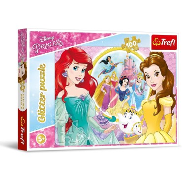 TREFL 14819 Puzzle 100 Glitter Wspomnienia Belli i Arielki