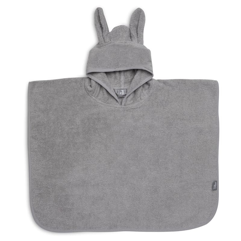 Jollein - poncho kąpielowe z kapturem 65 x 62 cm RABBIT Storm Grey