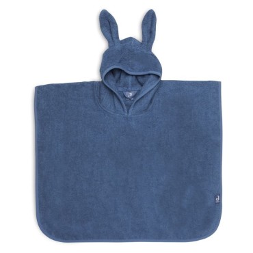 Jollein - poncho kąpielowe z kapturem 65 x 62 cm RABBIT Jeans Blue