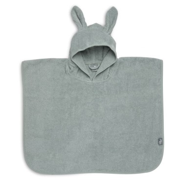 Jollein - poncho kąpielowe z kapturem 65 x 62 cm RABBIT Ash Green