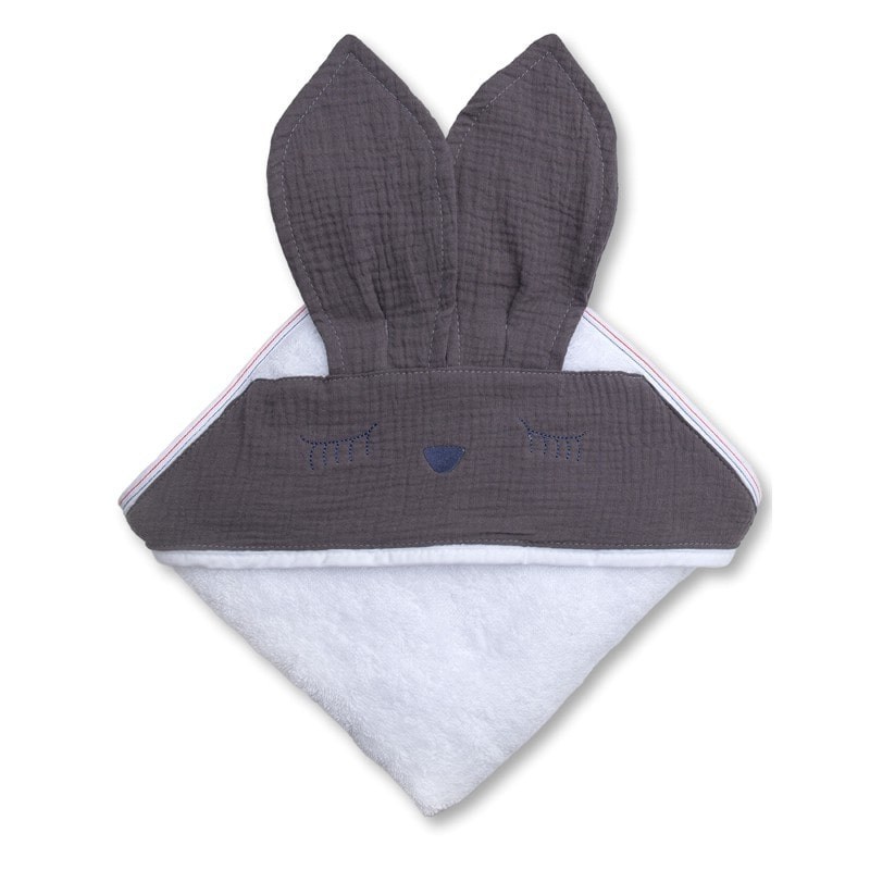 Hi Little One - Ręcznik z kapturem 100 x 100 SLEEPY BUNNY hooded bath towel Iron