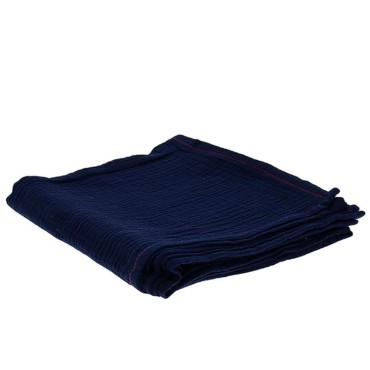 Hi Little One - Otulacz muślinowy 100 x 100 cm z organicznej BIO bawełny GOTS  muslin swaddle Navy