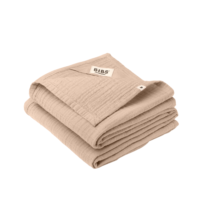 BIBS MUSLIN CLOTH 2 pieluszki muślinowe 100% ORGANIC COTTON BLUSH 70 x 70 cm