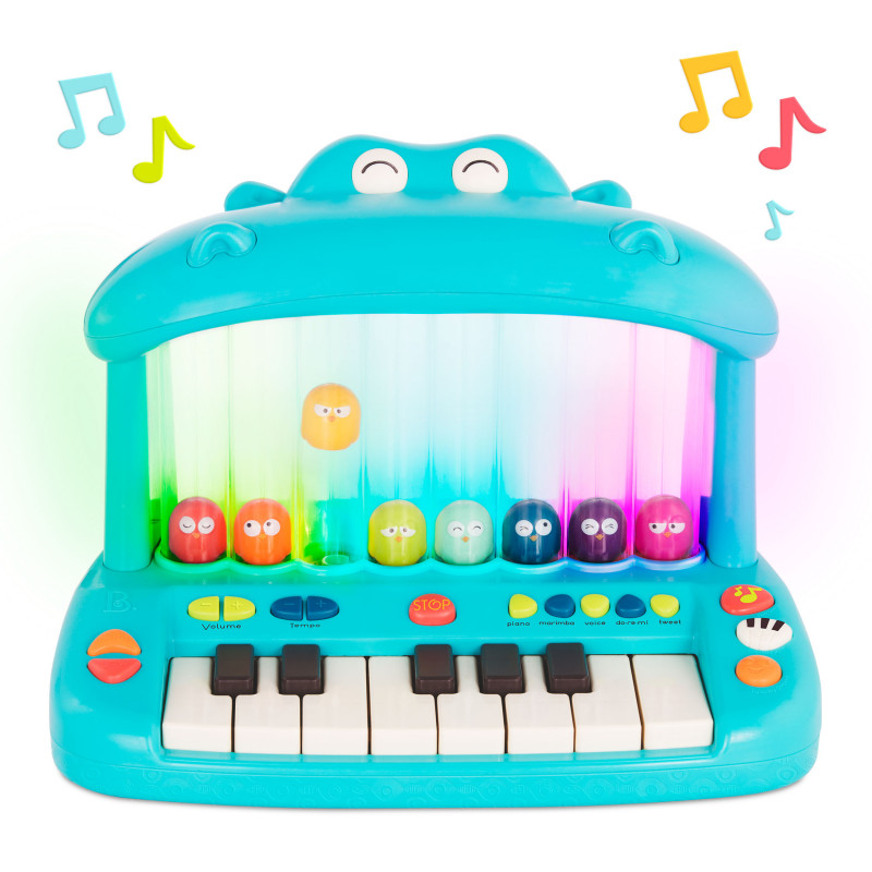 Hippo Pop Play Piano – KEYBOARD ze SKACZĄCYMI PTASZKAMI – Land of B.