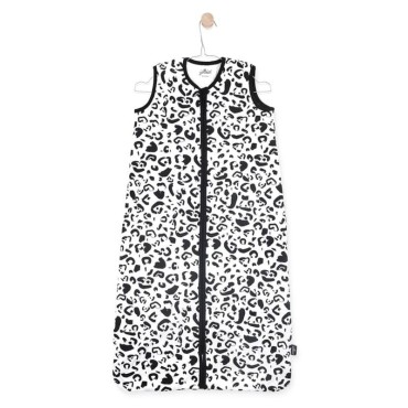 Jollein - śpiworek niemowlęcy letni Summer LEOPARD Black & White 70 cm