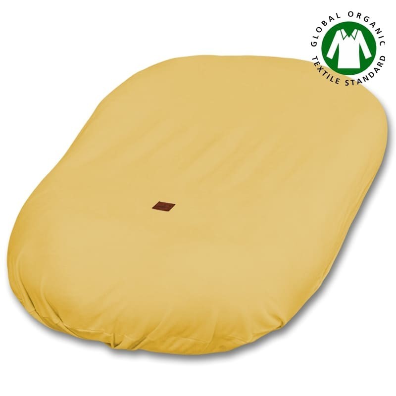 Hi Little One - KANGOO pokrowiec z organicznej BIO bawełny GOTS na kokon gniazdko dla Noworodka GOTS NEWBORN NEST COVER Mustard