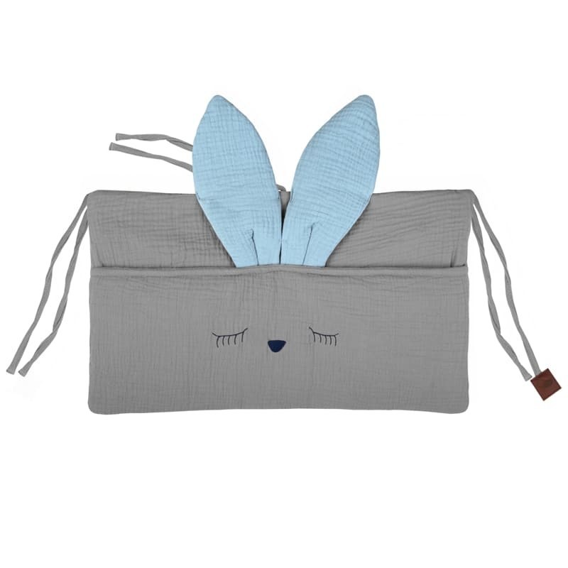 Hi Little One - organizer do łóżeczka SLEEPY BUNNY Grey & Blue