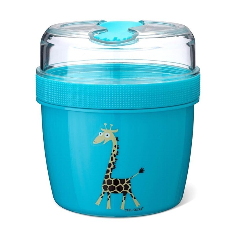 Carl Oscar- N'ice Cup™ L Pojemnik śniadaniowy z wkładem chłodzący  Turquoise - Giraffe