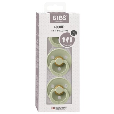 BIBS TRY-IT PACK SAGE 3 smoczkowy zestaw prezentowy dla Noworodka