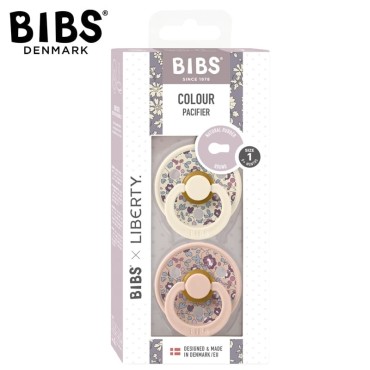 BIBS LIBERTY COLOUR 2-PACK ELOISE BLUSH S Smoczek uspokajający kauczuk Hevea