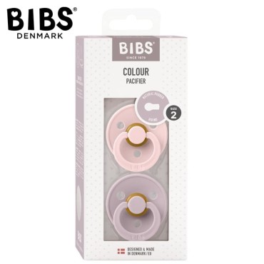 BIBS COLOUR 2-PACK BLOSSOM & DUSKY LILAC M Smoczek Uspokajający kauczuk Hevea