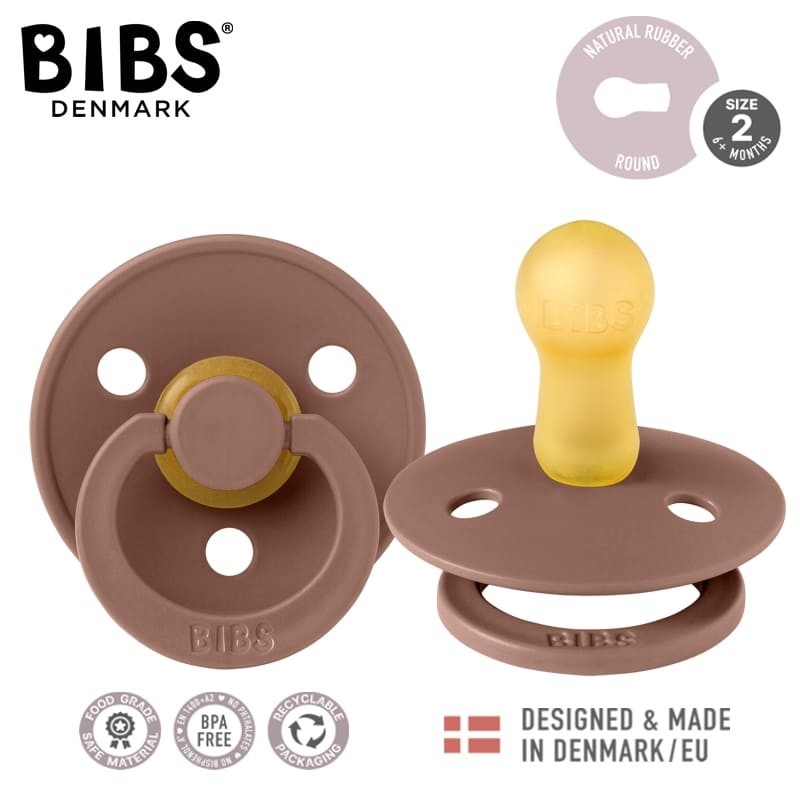 BIBS DUO COLOUR WOODCHUCK M Smoczek uspokajający kauczuk Hevea