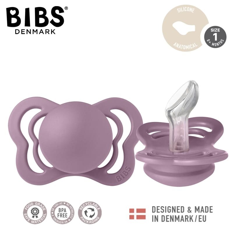 BIBS COUTURE MAUVE S Smoczek Anatomiczny silikonowy