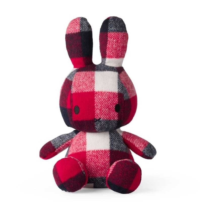 Miffy - RED & /BLUE kratka przytulanka 33 cm