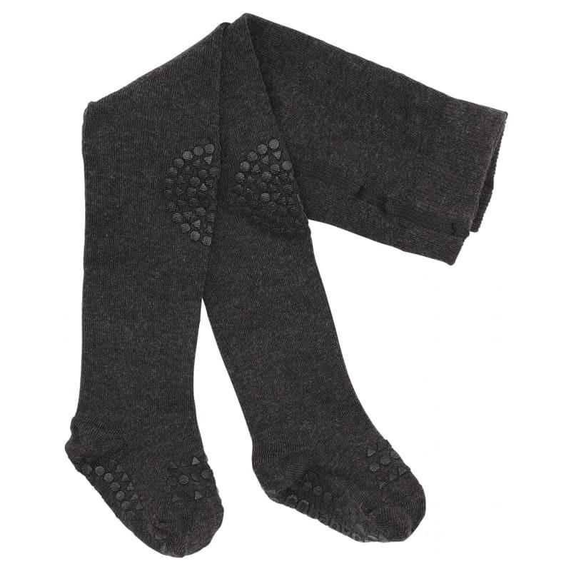 GoBabyGo - antypoślizgowe rajstopy do nauki chodzenia Dark Grey Melange 12-18 m-cy