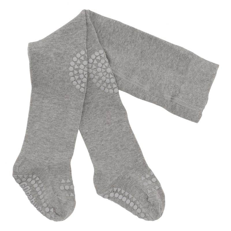 GoBabyGo - antypoślizgowe rajstopy do nauki chodzenia Grey Melange 6-12 m-cy