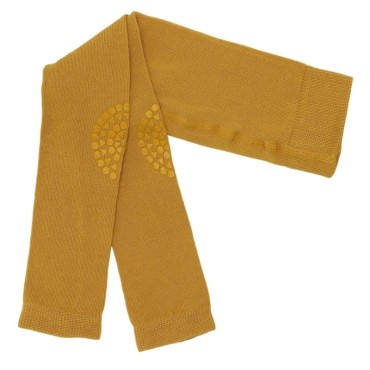 GoBabyGo - antypoślizgowe legginsy do nauki chodzenia Mustard 12-18 m-cy