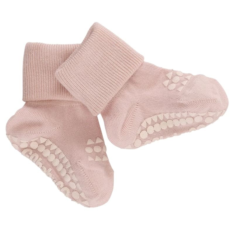 GoBabyGo - antypoślizgowe skarpetki do nauki chodzenia BAMBOO Soft Pink 6-12 m-cy