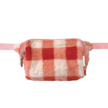 Rockahula Kids - torebka nerka Furry Checked Bum Bag Coral