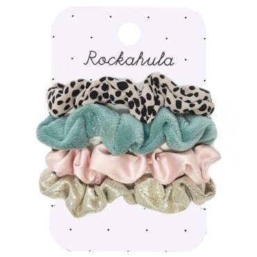 Rockahula Kids - 4 gumki do włosów Leopard Love Scrunchie