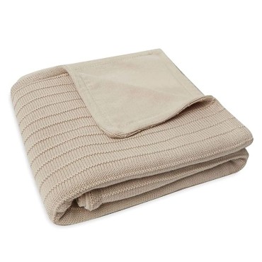 Jollein - kocyk tkany 100 x 75 cm PURE KNIT GOTS Nougat Velvet