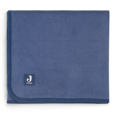 Jollein - kocyk bawełniany 150 x 100 cm CRIB Jeans Blue