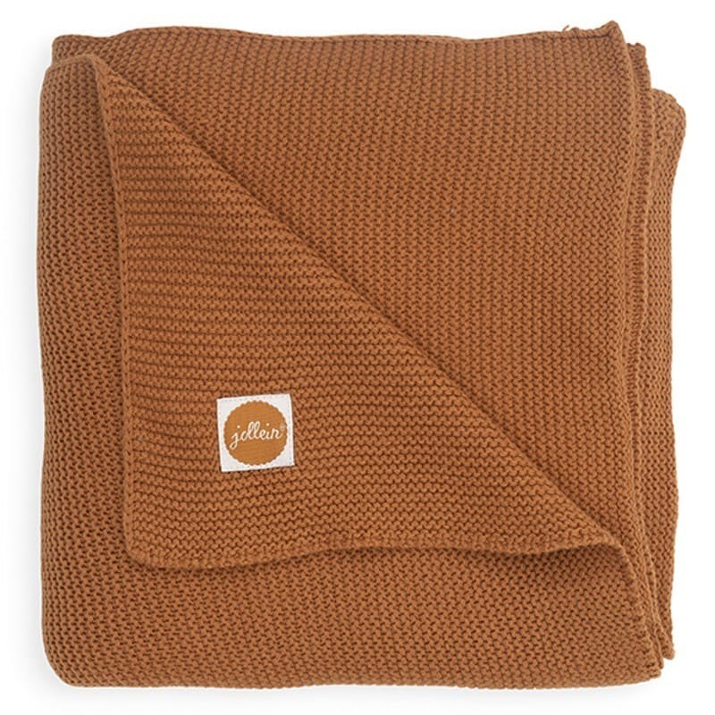 Jollein - kocyk tkany 100 x 75 cm BASIC KNIT Caramel