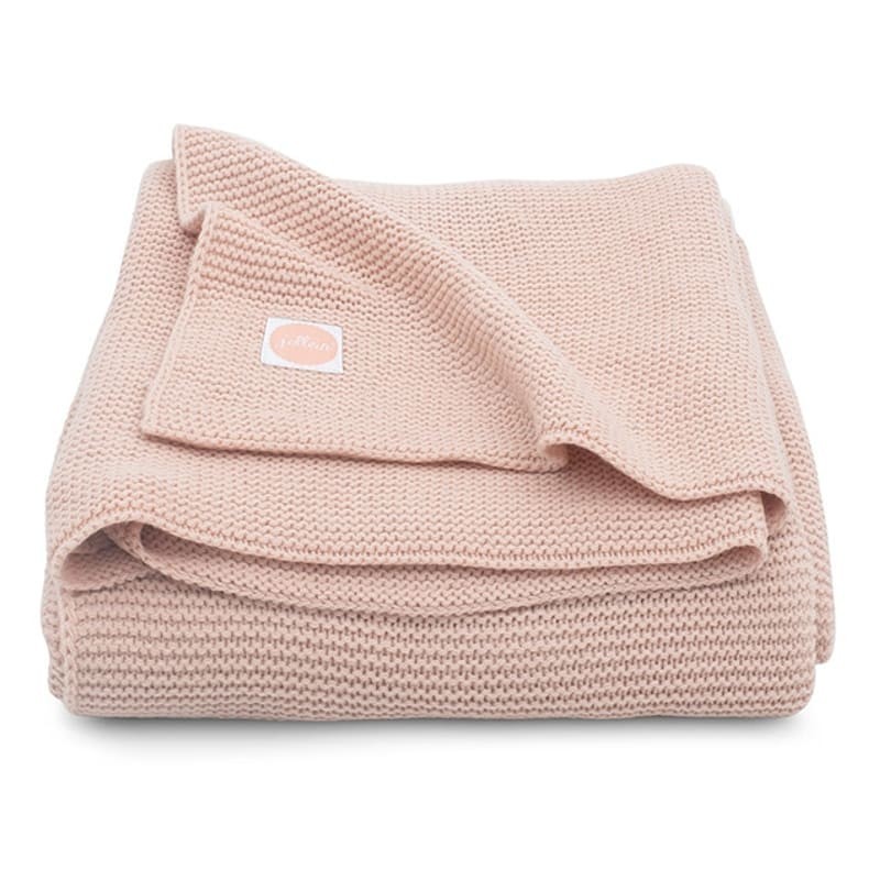 Jollein - kocyk tkany 100 x 75 cm BASIC KNIT Pale Pink