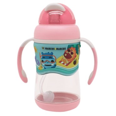 Marcus & Marcus - sensoryczny bidon z obciążoną słomką 2in1 350 ml Pink Pokey