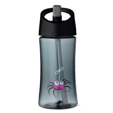 Carl Oscar Transparentny bidon ze słomką 350 ml Grey - Spider