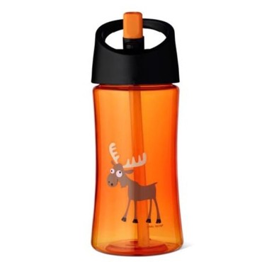 Carl Oscar Transparentny bidon ze słomką 350 ml Orange - Moose