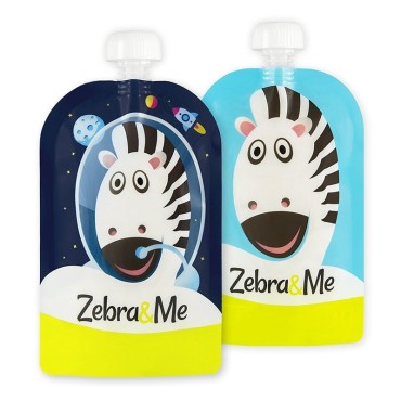 Zebra & Me ASTRO - 2 PACK Saszetki do karmienia wielorazowe