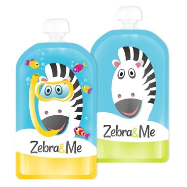 Zebra & Me DIVER - 2 PACK Saszetki do karmienia wielorazowe