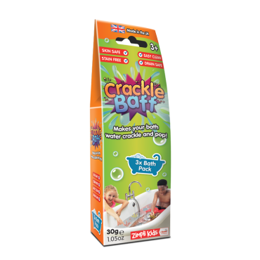 Strzelający proszek do kąpieli, Crackle Baff Colours, 3 użycia, 3 kolory, 3+, Zimpli Kids