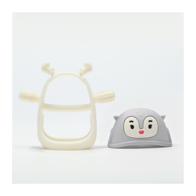 SMILY MIA Gryzak silikonowy Renifer light grey