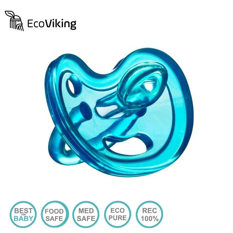 Eco Viking Anatomiczny Smoczek Uspokajający SiliMed Blue wiek 6m+